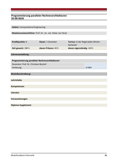 Modulhandbuch Wirtschaftsinformatik | B.Sc. und M.Sc.