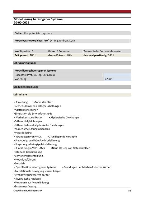 Modulhandbuch Wirtschaftsinformatik | B.Sc. und M.Sc.