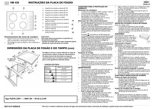 KitchenAid HB 420 - Hob - HB 420 - Hob PT (857934701000) Mode d'emploi