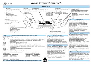 KitchenAid JT 357 WH - Microwave - JT 357 WH - Microwave HU (858735799290) Guide de consultation rapide