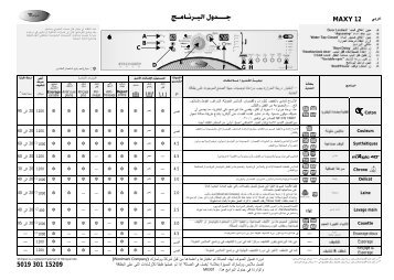 KitchenAid MAXY 12 - Washing machine - MAXY 12 - Washing machine AR (857007686100) Guide de consultation rapide