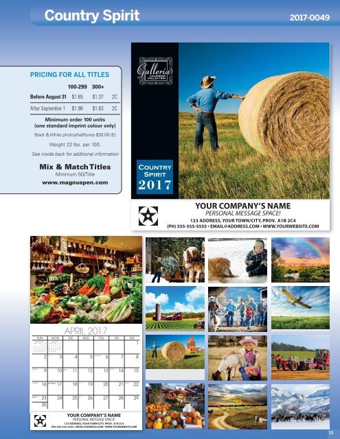 Print Fast 2017 Wall Calendar Catalogue