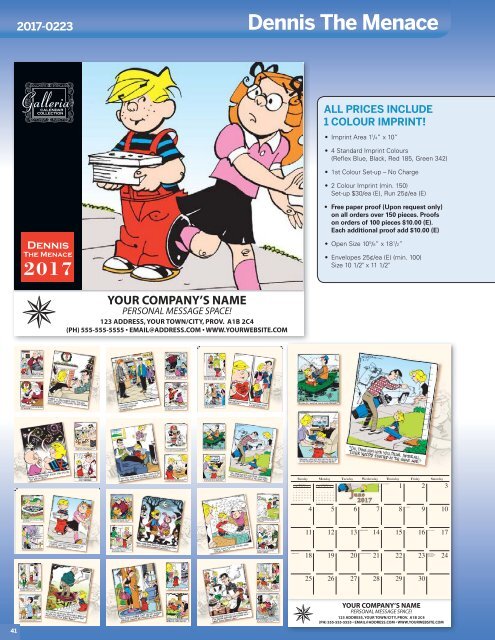 Print Fast 2017 Wall Calendar Catalogue