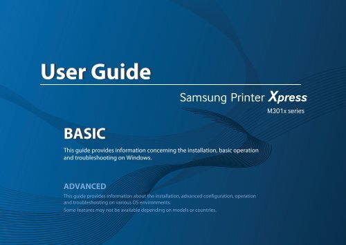 Samsung Printer Xpress M3015DW - SL-M3015DW/XAA - User Manual ver. 1.0 (ENGLISH,27.93 MB)