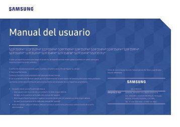 Samsung 22" LED Monitor - LS22F350FHNXZA - User Manual ver. 1.0 (SPANISH,0.75 MB)
