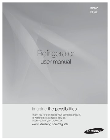 Samsung 26 cu. ft. French Door Refrigerator - RF266AERS/XAA - User Manual ver. 1.0 (ENGLISH,12.36 MB)