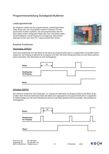 Multitimer/ Programmieranleitung Schaltgerät - Rene Koch AG