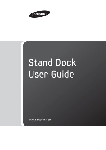 Samsung Stand Dock for ATIV Tab 7 - AA-RD7NSDO/US - User Manual (Windows 8) ver. 1.1 (KOREAN,2.63 MB)