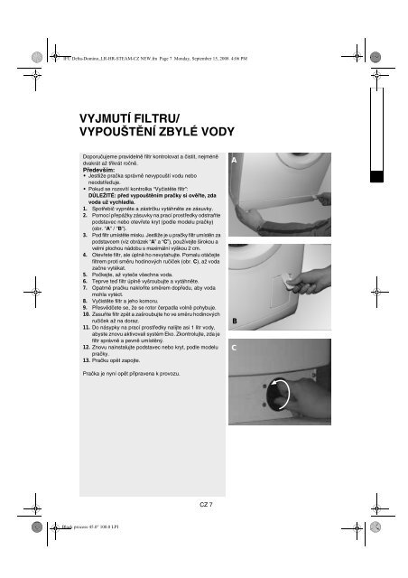 KitchenAid FL 1050 - Washing machine - FL 1050 - Washing machine CS (858080929000) Istruzioni per l'Uso
