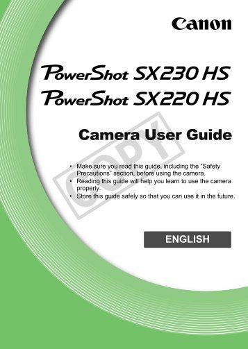 powershot sx230 hs user guide Download canon powershot sx230 hs pdf user manual guide.