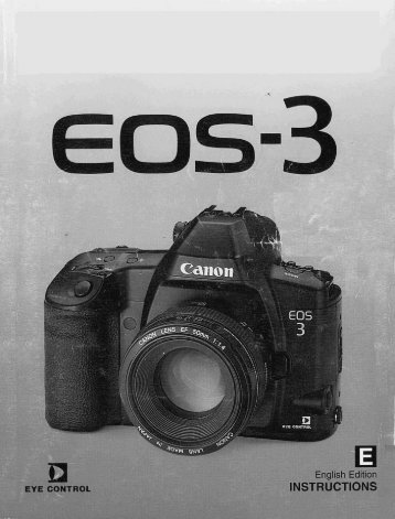 Canon EOS-3 - EOS-3 Instructions Manual