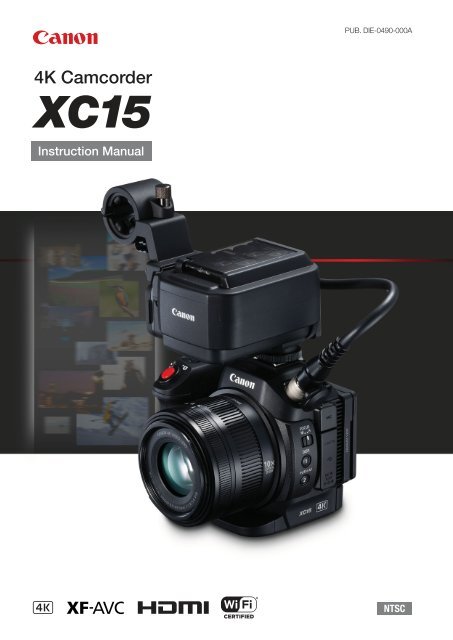 Canon XC15 - XC15 Instruction Manual