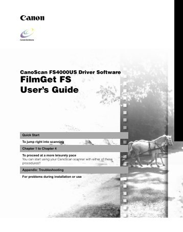 Canon CanoScan FS4000US - CanoScan FS4000US Product Guide