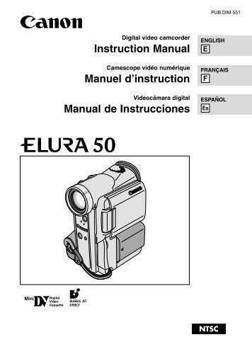 Canon Elura 40MC Instruction Manual