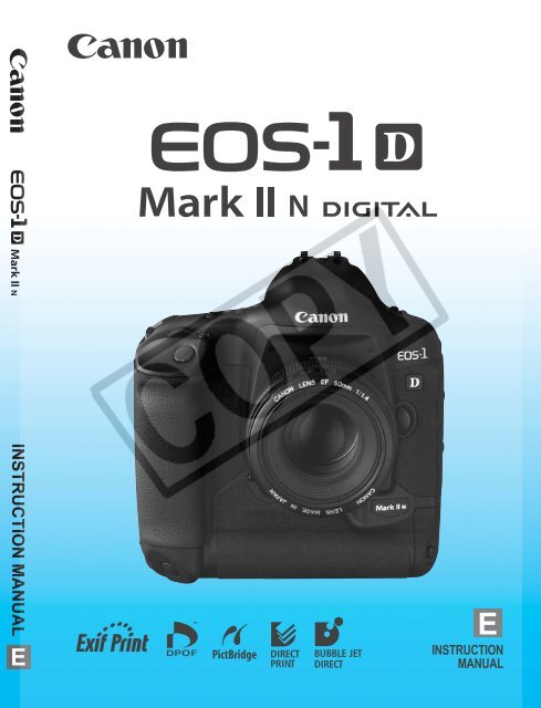 Canon EOS-1D Mark II N - EOS 1-D Mark II N Instruction Manual