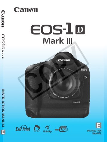 Canon EOS-1D Mark III - EOS-1D Mark III Introduction Manual