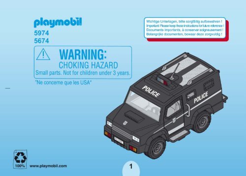 Playmobil 5674 Tactical Unit Car - Tactical Unit Car