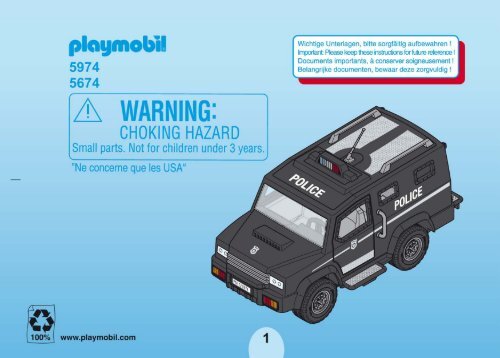 Playmobil 5674 Tactical Unit Car Tactical Unit Car