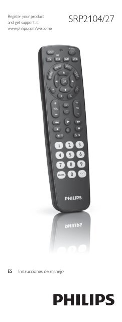 Philips Universal remote control - User manual - ASP