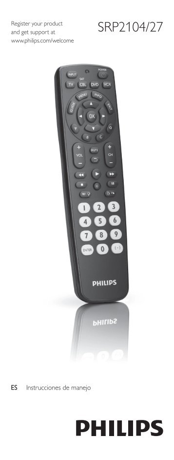 Philips Universal remote control - User manual - LSP
