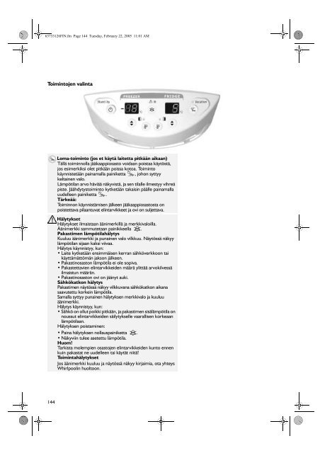 KitchenAid CFS 800 W - Side-by-Side - CFS 800 W - Side-by-Side FI (853965711000) Istruzioni per l'Uso