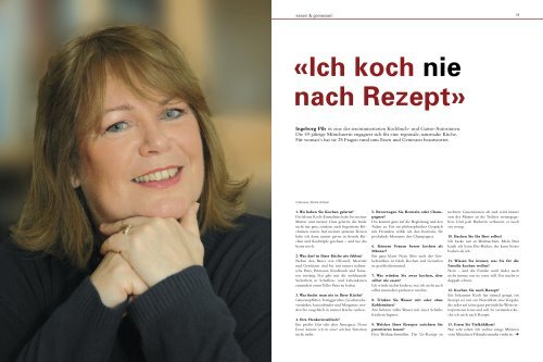 «Ich koch nie nach Rezept» - Ingeborg Pils