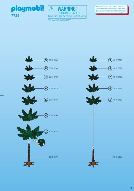 Playmobil 7725 3 Pine Trees - 3 Pine Trees