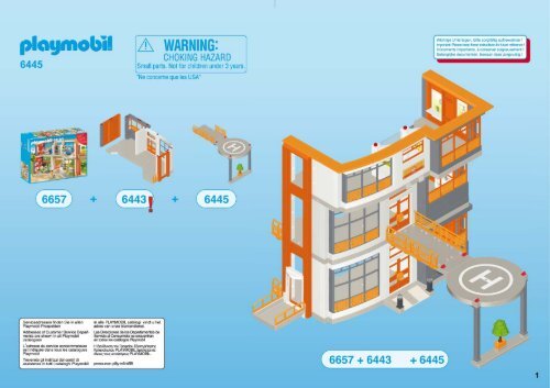 playmobil children's hospital 6657