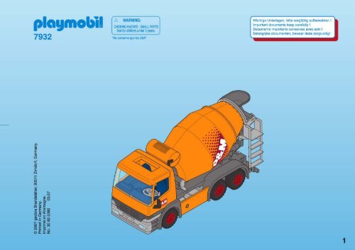 Playmobil 7932 Cement Mixer - Cement Mixer