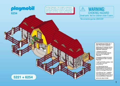 playmobil large horse farm with paddock