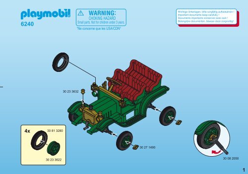 Playmobil 6240 - Instruzioni di Montaggio Playmobil 6240
