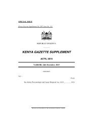 KENYA GAZETTE SUPPLEMENT