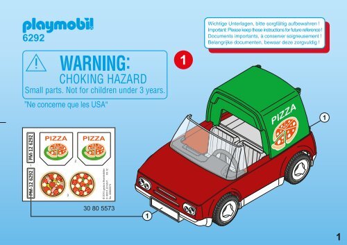 Playmobil 6292 Pizza Delivery Car - Pizza Delivery Car