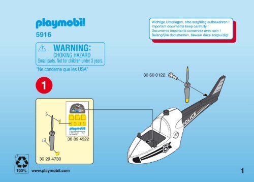 Playmobil 5916 Police Copter - Police Copter