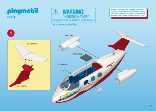 playmobil summer fun jet 6081