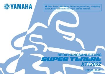 Yamaha XT1200Z - 2011 - Manuale d'Istruzioni Deutsch