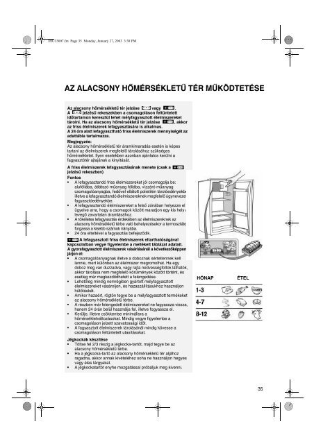 KitchenAid CP1116 B - Refrigerator - CP1116 B - Refrigerator HU (853920310100) Istruzioni per l'Uso