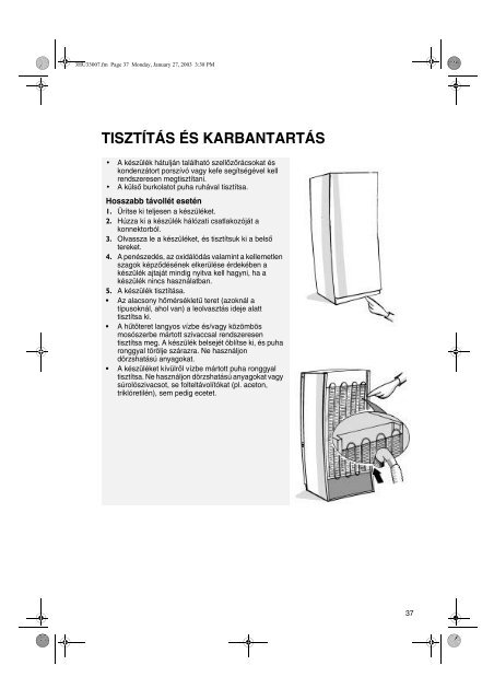 KitchenAid CP1116 B - Refrigerator - CP1116 B - Refrigerator HU (853920310100) Istruzioni per l'Uso