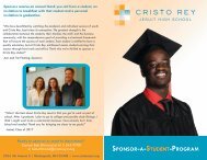 Sponsor a Student brochure for CRJHS