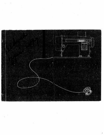 Singer W265 - English - User Manual
