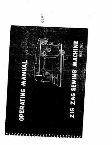 Singer W9951 - English - User Manual