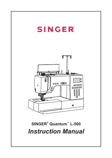 Singer Quantum L-500 - English - User Manual