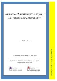 CHPS Working Paper No 4 Gesundheitsversorgung Leistungskatalog Elemantar+