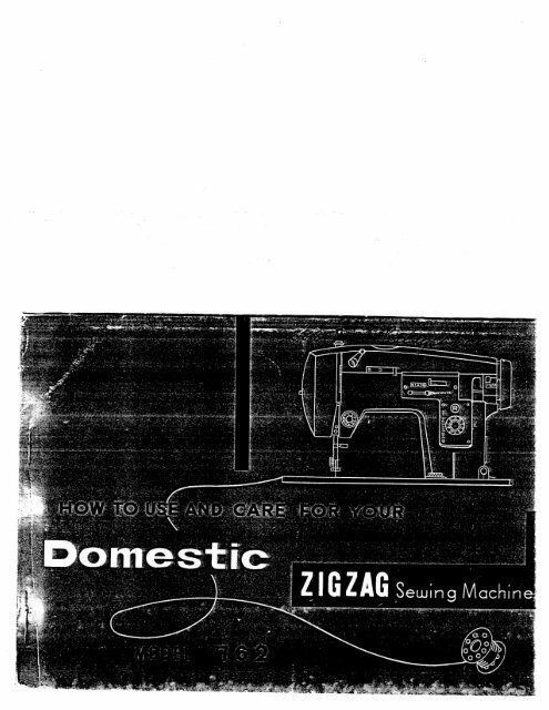 Singer W762 - English - User Manual