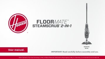 Hoover Floormate SteamScrub 2-in-1 - WH20440PC - Manual