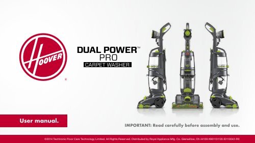 Hoover Dual Power™ Pet Premium™ Carpet Cleaner - FH51300NC ...