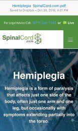 Hemiplegia  SpinalCord.com
