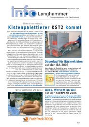 Kistenpalettierer KST2 kommt Weck, Worscht un Woi ... - Langhammer