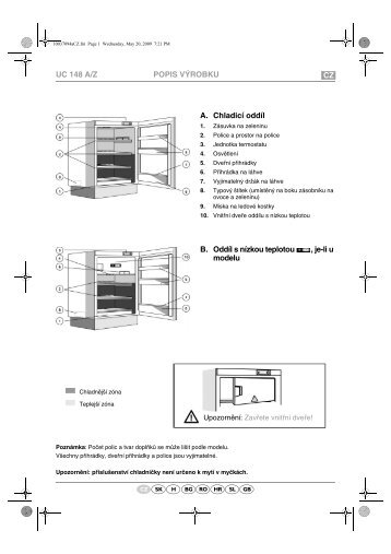 KitchenAid UVI 1340/A/1-LH - Refrigerator - UVI 1340/A/1-LH - Refrigerator CS (855066916030) Guide de consultation rapide