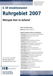 8. IIR Immobilienstandort Ruhrgebiet 2007 Metropole Ruhr im ...